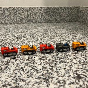 Vintage Tyco Plastic Mini Bulldozer Toy Lot miniature caterpillar train trailer